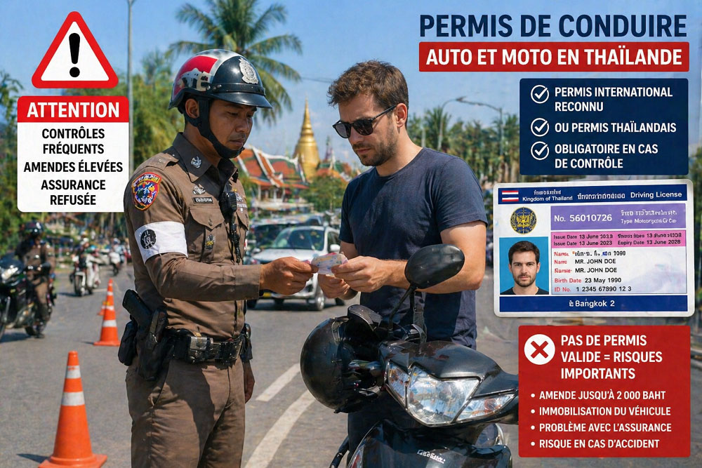 Conduire en Thaïlande en scooter ou en voiture