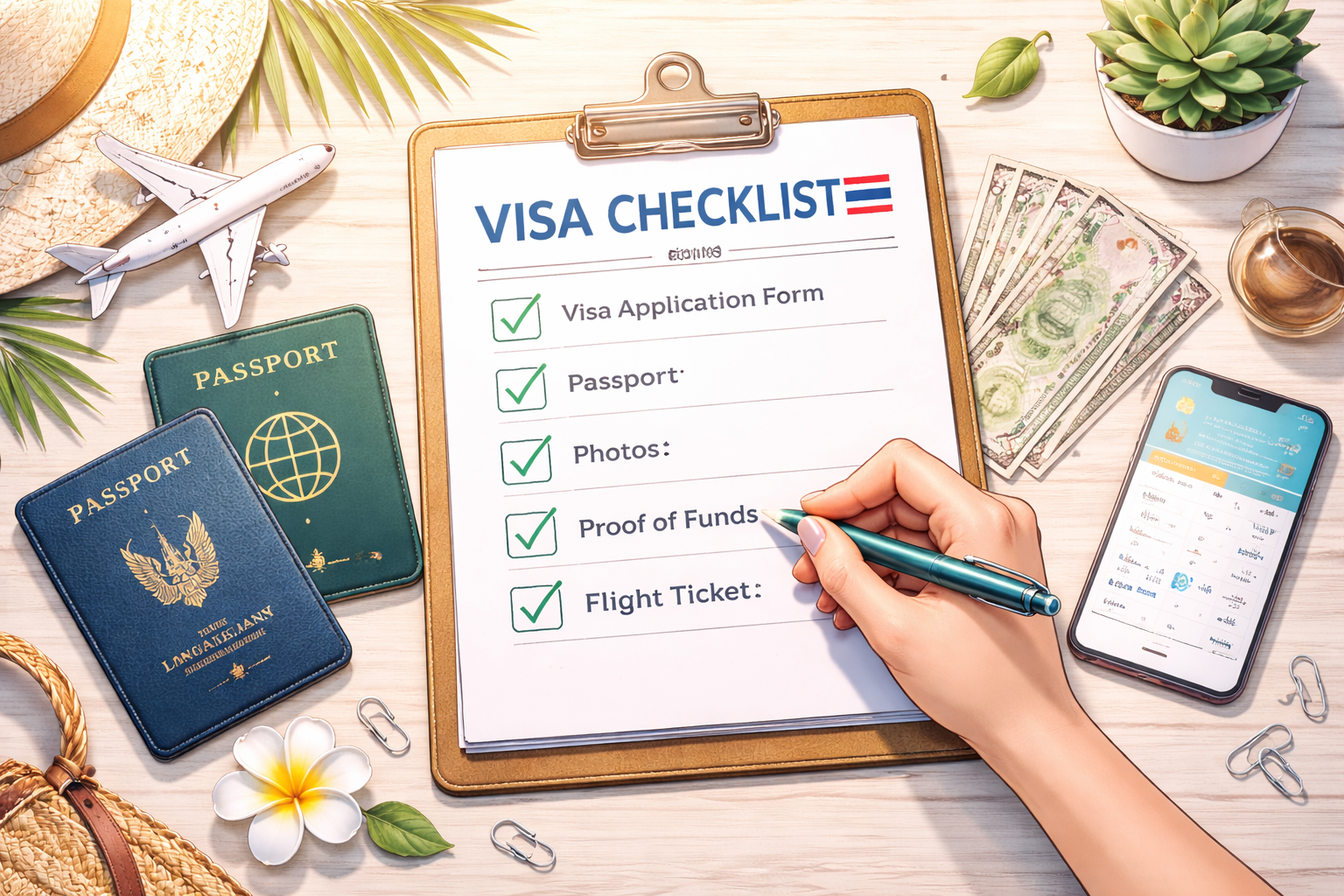 Check List Visa Thailande