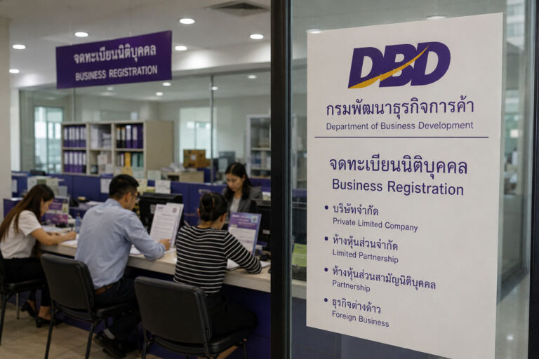 Crée une société en thailande la thai company
