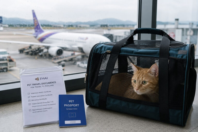 comment emmener sont chat en avion en thailande