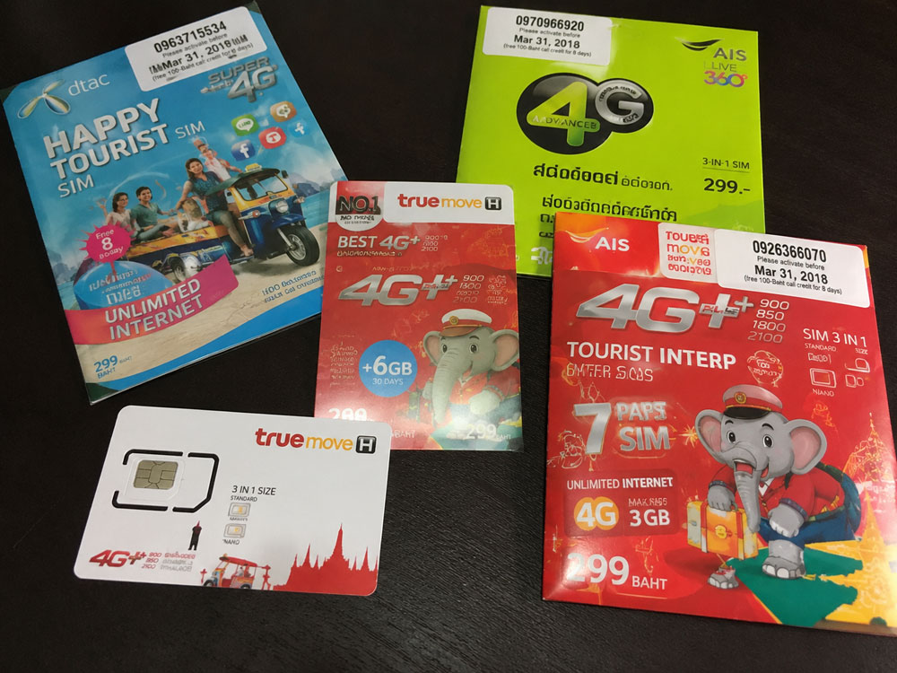 Quelle SIM choisir en Thaïlande pour un expatrié : AIS, True Move ou dtac-True ?