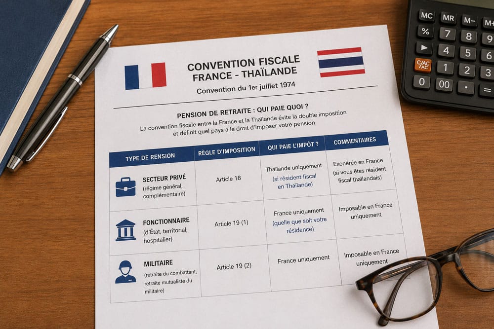 Convention fiscale France-Thaïlande : qui impose vraiment votre pension de retraite ?