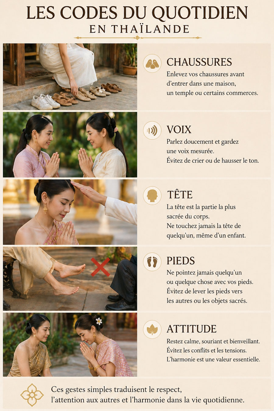 Codes du quotidien en Thaïlande