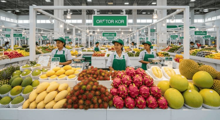 Or Tor Kor Market Bangkok en face du marché de Chatuchak, l'un des meilleurs marchés alimentaires de la ville