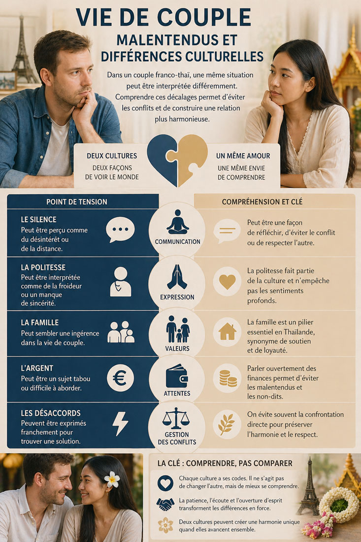 Couple franco-thaï et différences culturelles